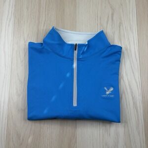 Peter Millar Perth Performance 1/4 Zip Mens Size XL Blue Hawks Nest Golf Club